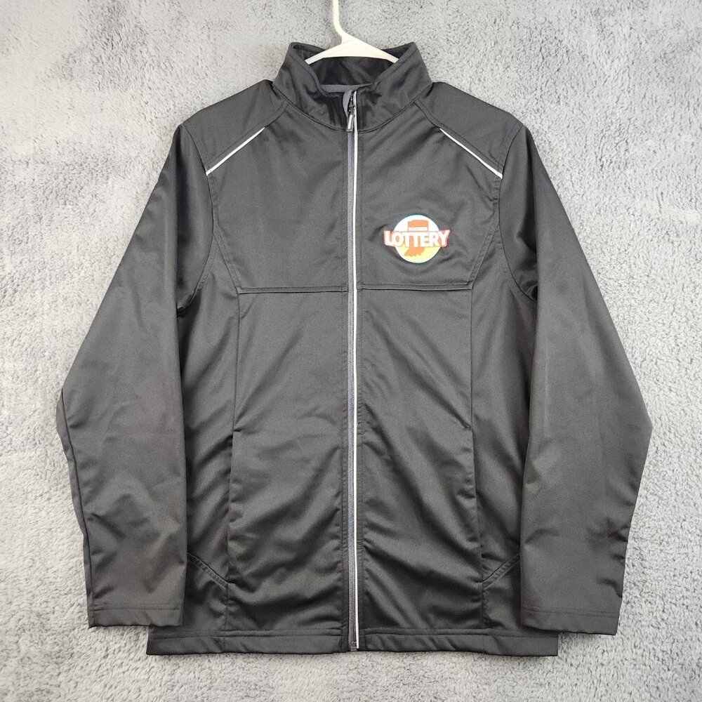Mens Performance Fleece Lined Water Repellent Soft Shell Jacket Size Small Promo